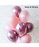 Balloon Junction Metallic Balloons Pink - Pack of 30