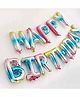 Balloon Junction Happy Birthday Foil Letter Balloons Rainbow Theme - Pack of 13