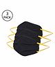 Torq Reusable Small Size Face Masks Black - Pack of 3