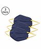 Torq Reusable Large Size Face Masks Navy Blue - Pack of 3