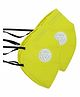 PASSION PETALS Reusable 2 Layered Protection Anti Pollution Face Mask Yellow - Pack of 2