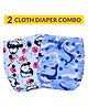 Bembika Cloth Diapers Penguin Print Set of 2 - Multicolor