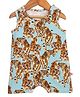 Nino Bambino Sleeveless Tiger Printed Romper - Sky Blue