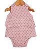 Nino Bambino Sleeveless Printed Onesie Dress - Baby Pink