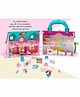 Fiddlerz Portable Dollhouse Toy with Furniture 4 Rooms Foldable House with Decorative Walls and Front Door for Kids Role Play Gift for Girls and Boys Age 3+ Educational Pretend Playset