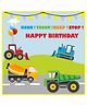 Untumble Construction Theme Party Backdrop 4 Feet - Multicolor