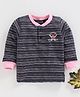Cucumber Full Sleeves Striped Tee - Grey Pink