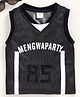 Meng Wa Sleeveless Tee 85 Embossed Print - Black