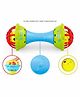 Yamama Baby Dumb Bell Shaped Rattle Teether - Multicolor