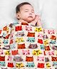 Babyhug Coral Blanket Kitty Print - Multicolor