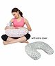 Nene Multifunction Nursing Printed Pillow with Additional Pillow Cover - Pink Green