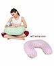 Nene Multifunction Nursing Pillow with Additional Pillow Cover Floral Print - Green Pink