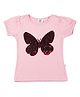 The Sandbox Clothing Co Short Sleeves Butterfly Design Top - Light Pink