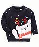 Babyoye Full Sleeves Sweater Polar Bear Design - Navy Blue