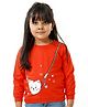 Babyoye Full Sleeves Reversible Sweatshirt Kitty Print - Orange White