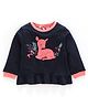 Babyoye Full Sleeves Reversible  Sweatshirt Swan Patch  - Pink Blue