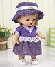 Speedage Baby Doll with Hat Purple - Height 25.5 cm