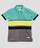 Cherry Crumble By Nitt Hyman Half Sleeves Color Blocked Tee - Green
