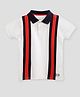 Cherry Crumble By Nitt Hyman Half Sleeves Vertical Stripe Polo T-Shirt - White & Red
