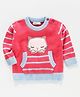 Babyoye Full Sleeves Sweater Kitty Patch - Pink