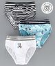 Babyoye Cotton Brief Pack of 3 - Black Blue White