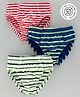 Babyoye Cotton Striped Anti-Bacterial Briefs Pack of 3 - Red Blue