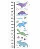 WENS Removable Height Measurement Wall Sticker Dino World Print - Multicolor