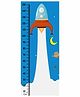 WENS Removable Height Measurement Wall Sticker Rocket Print - Blue Red