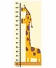 WENS Giraffe With Baby Height Measurement Removable Wall Sticker - Yellow