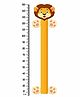 WENS Lion Themed Removable Height Measurement Wall Sticker - Orange