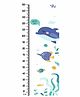 WENS Height Measurement Wall Sticker Dolphin Print - Blue