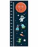 WENS Height Measurement Wall Sticker Space Print - Black