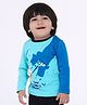 Babyoye Cotton Full Sleeves Tee Animal Print - Blue