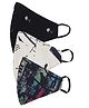 AKSHARA 2Ply Palm Tree Printed Pack Of 3 Mask - Multi Color