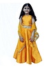 Piccolo Sleeveless Motif Work Choli With Lehenga & Dupatta - Yellow