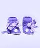 MayRa Knits Hand Knitted Booties - Purple