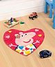 Saralhome Peppa soft Micro Heart Shape Mat  Pink. 40cm x 40cm