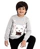 Kookie Kids Full Sleeves Pullover Sweater Bear Design - Grey