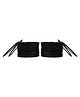 Arendelle Set Of 36 Traditional Shinning Metal Bangles - Black