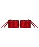Arendelle Set Of 36 Traditional Shinning Metal Bangles - Red