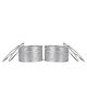 Arendelle Set Of 36 Traditional Shinning Metal Bangles - Silver