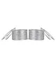 Arendelle Set Of 36 Traditional Shinning Metal Bangles - Silver