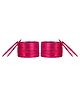 Arendelle Set Of 36 Traditional Shinning Metal Bangles - Pink