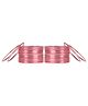 Arendelle Set Of 36 Traditional Shinning Metal Bangles - Light Pink
