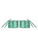 Arendelle Set Of 36 Traditional Shinning Metal Bangles - Mint Green