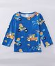 Kookie Kids Full Sleeves Tee Race Print - Blue