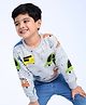 Kookie Kids Full Sleeves Sweatshirt Vehicle Print - Grey