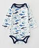 Kookie Kids Full Sleeves Onesie Fish Print - Blue White