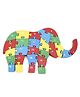 Tinykart Elephant Alphanumeric Jigsaw Puzzle - Multicolor