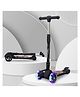 R for Rabbit Road Runner Scooter for Kids of 3 to 14 Years Age 4 Adjustable Height, Foldable, LED PU Wheels & Weight Capacity 75 kgs Kick Scooter with Brakes (Black)
